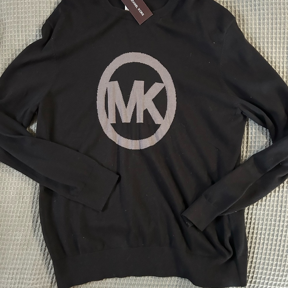 NWT Men’s Michael Kors Black Sweater with Logo